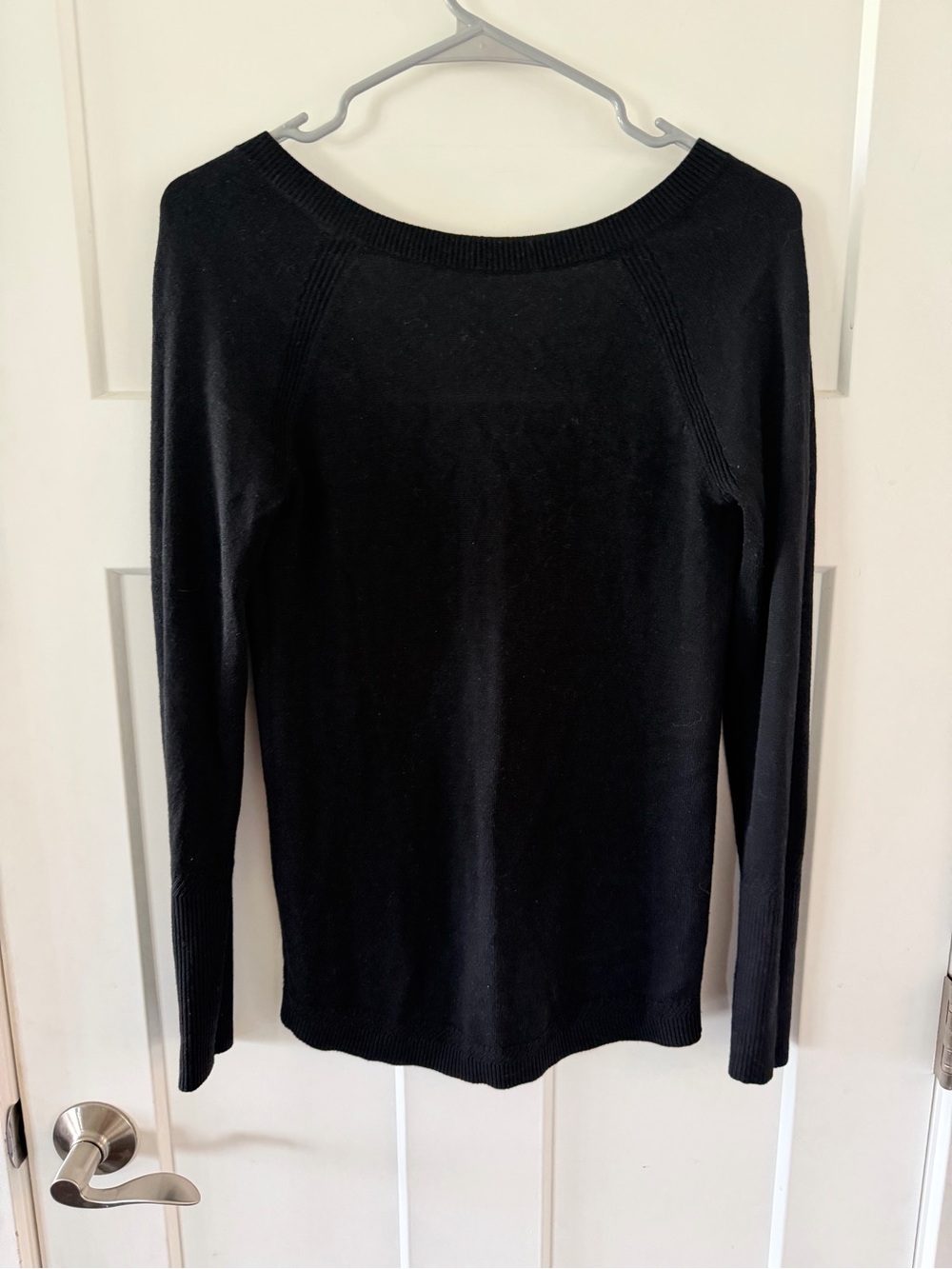 Lululemon Black Women's Lightweight Boatneck Sweater With Open Back - size 2/4